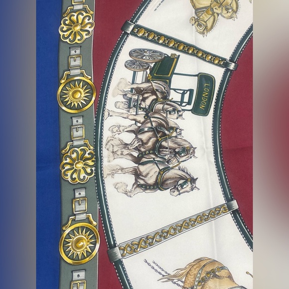 Hermes Silk Scarf Chevaux De Trait Carre 90 Vintage Bourthoumieux - Picture 15 of 16